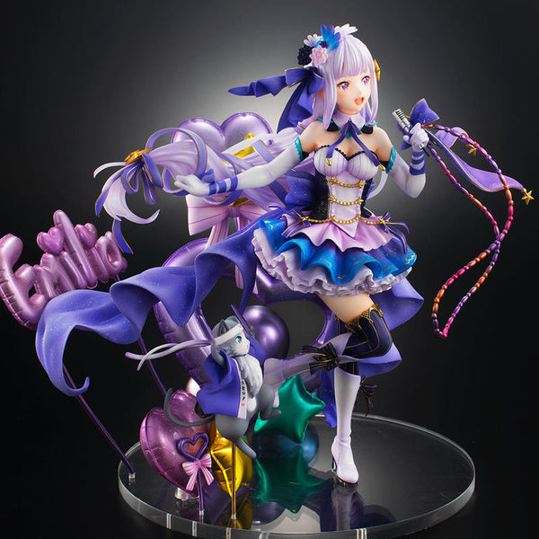 Re:Zero kara Hajimeru Isekai Seikatsu - Emilia - Puck - Shibuya Scramble Figure - 1/7 - Idol Ver (Alpha Satellite, eStream)