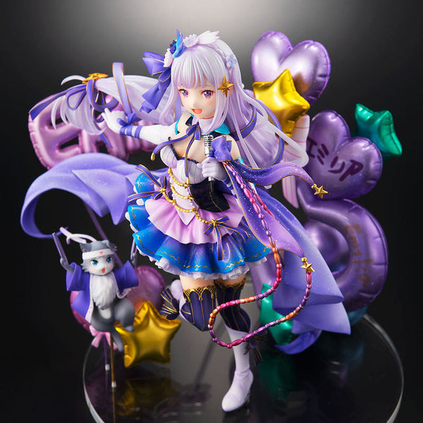 Re:Zero kara Hajimeru Isekai Seikatsu - Emilia - Puck - Shibuya Scramble Figure - 1/7 - Idol Ver (Alpha Satellite, eStream)