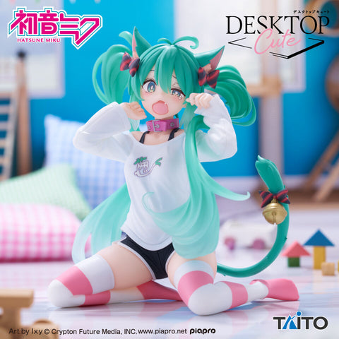 Vocaloid - Hatsune Miku - Desktop Cute - Nekomimi T-Shirt ver. (Taito)