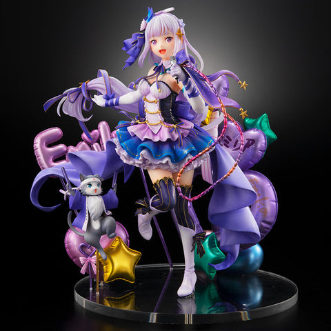 Re:Zero kara Hajimeru Isekai Seikatsu - Emilia - Puck - Shibuya Scramble Figure - 1/7 - Idol Ver (Alpha Satellite, eStream)