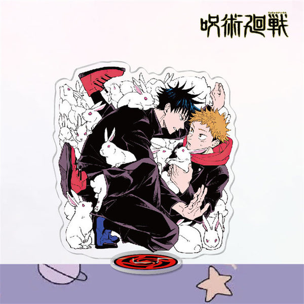 Anime Jujutsu Kaisen Cosplay Berdiri Akrilik Gambar Satoru Gojo Yoji Itadori Sakuna Megumi Model Meja Dekorasi Penggemar Koleksi Hadiah