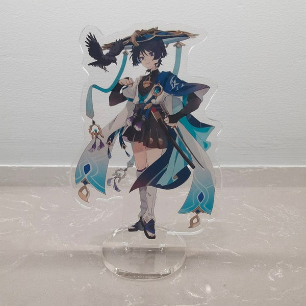 Figur Anime Genshin Impact The Wanderer Scaramouche Model Dudukan Akrilik Piring Meja Kamar Tidur Dekor Cosplay Hadiah Teman Penggemar