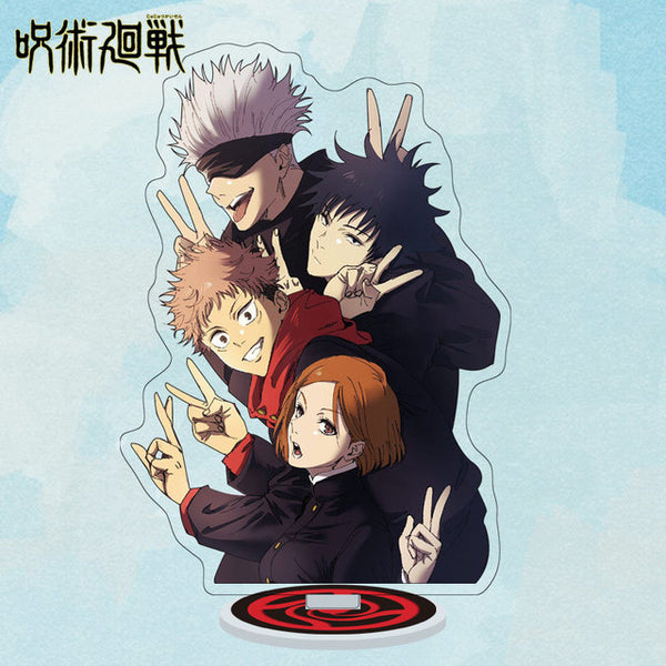 Anime Jujutsu Kaisen Cosplay Satoru Gojo Akrilik Berdiri Yoji Itadori Sakuna Megumi Model Karakter Meja Dekorasi Koleksi Hadiah