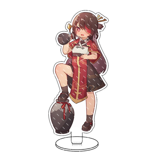 Game Genshin Impact Figure Xiao Zhongli Klee Qiqi Hutao Venti Acrylic Stand