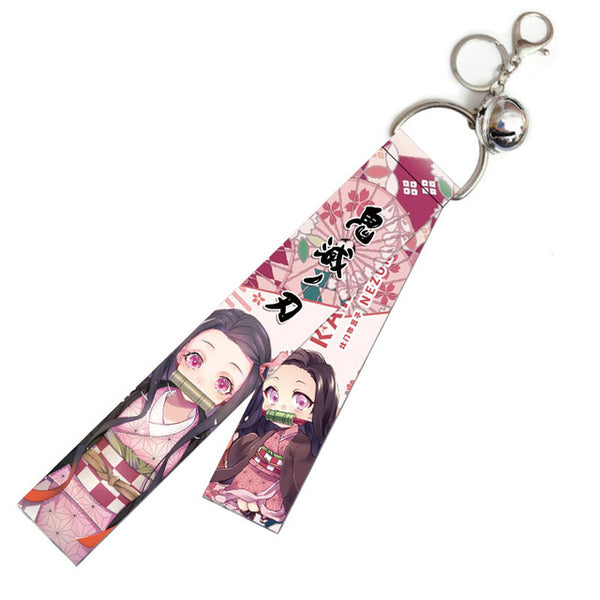 Anime Demon Slayer Lanyard Pendant Keychain