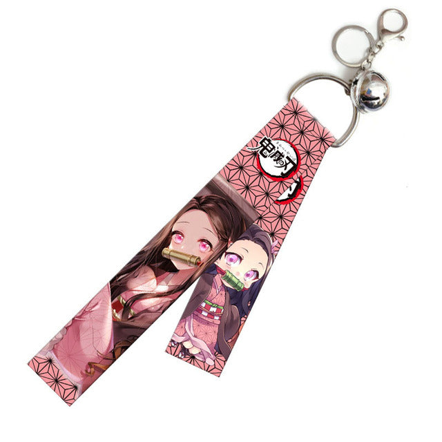 Anime Demon Slayer Lanyard Pendant Keychain