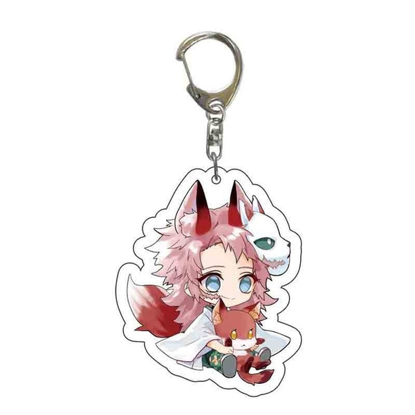 New Anime Demon Slayer Acrylic Keychain Cute Brinco Blade of Ghost Key Chain