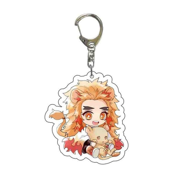 New Anime Demon Slayer Acrylic Keychain Cute Brinco Blade of Ghost Key Chain