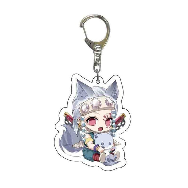 New Anime Demon Slayer Acrylic Keychain Cute Brinco Blade of Ghost Key Chain