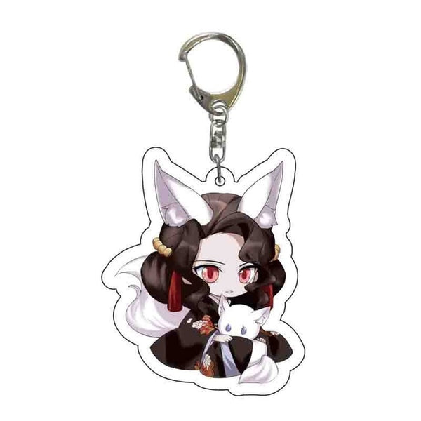 New Anime Demon Slayer Acrylic Keychain Cute Brinco Blade of Ghost Key Chain