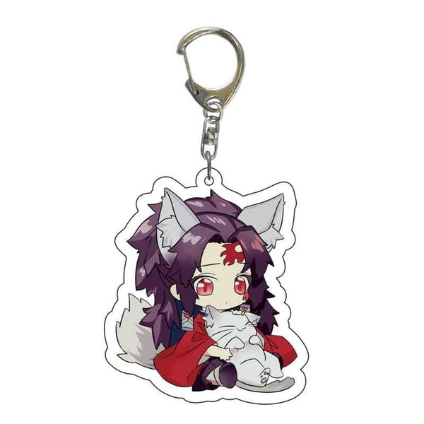 New Anime Demon Slayer Acrylic Keychain Cute Brinco Blade of Ghost Key Chain