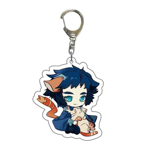 New Anime Demon Slayer Acrylic Keychain Cute Brinco Blade of Ghost Key Chain