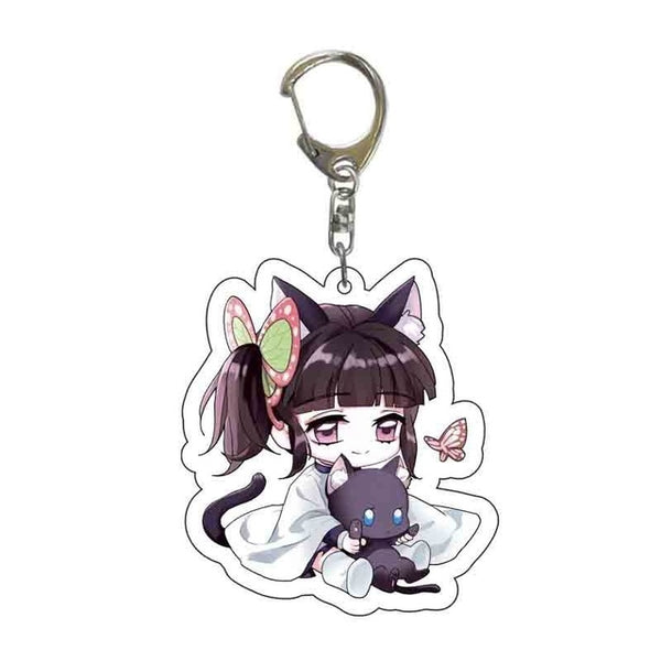 New Anime Demon Slayer Acrylic Keychain Cute Brinco Blade of Ghost Key Chain