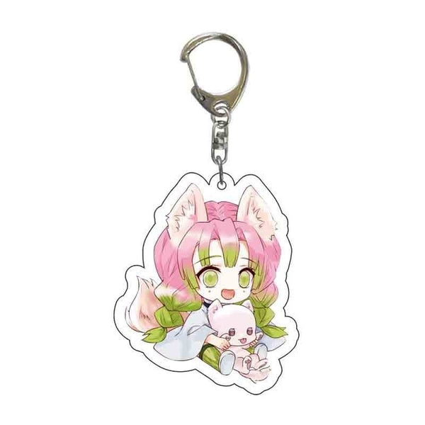 New Anime Demon Slayer Acrylic Keychain Cute Brinco Blade of Ghost Key Chain