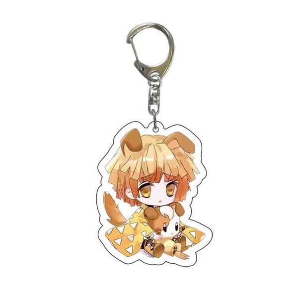 New Anime Demon Slayer Acrylic Keychain Cute Brinco Blade of Ghost Key Chain