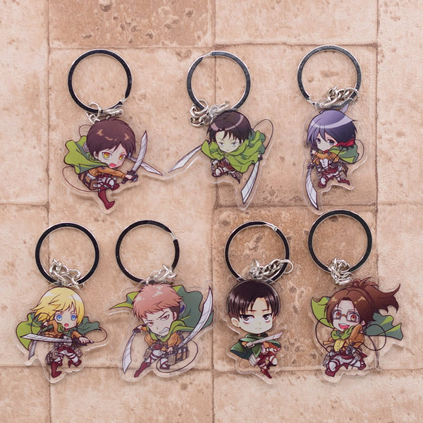 Japan Cartoon Anime Attack on Titan Keychain